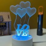 GearUP Acrylic Multicolor Night Lamp (Love Baloon) - Image 2