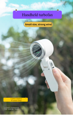 2025 USB Rechargeable Foldable Mini Fan – High-Speed Turbine, Silent Portable 3-in-1 Handheld Cooling Fan - Image 3